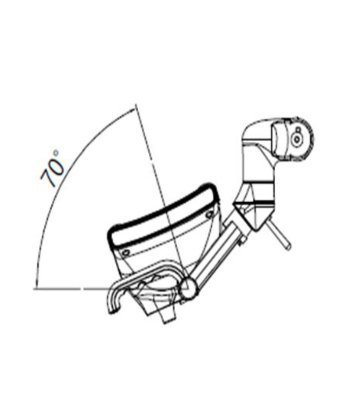 詳細サイズ・ヘッドアームの可動範囲